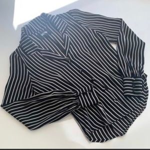 Black and White Stripped Button Up